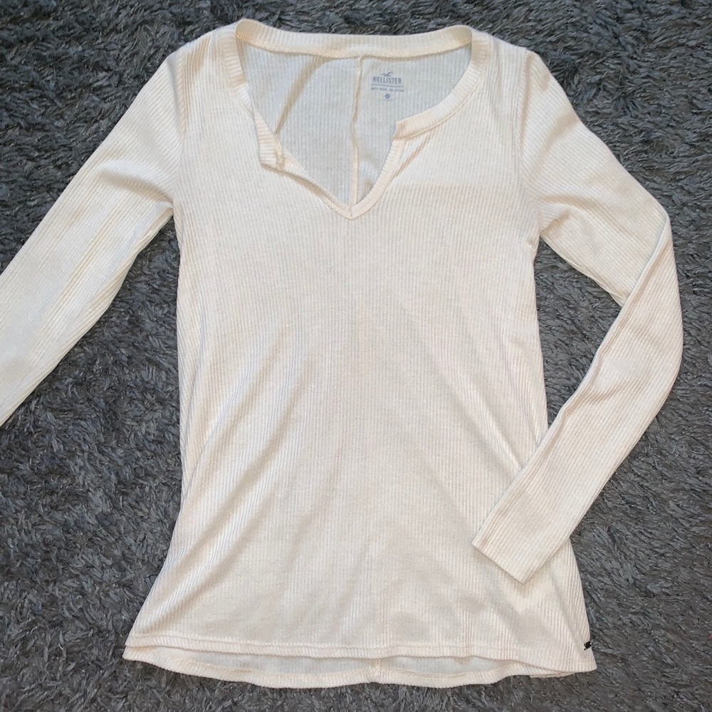 Long Sleeve Tan Hollister Shirt